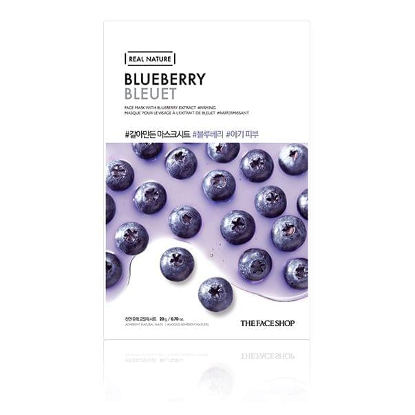 [THE FACE SHOP]  REAL NATURE FACE MASK WITH BLUEBERRY EXTRACT